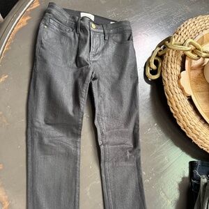 FRAME BLACK COATED DENIM SKINNY SIZE 25